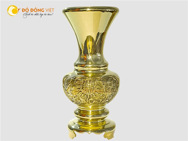 Lọ hoa đồng thờ cúng hình bông cúc