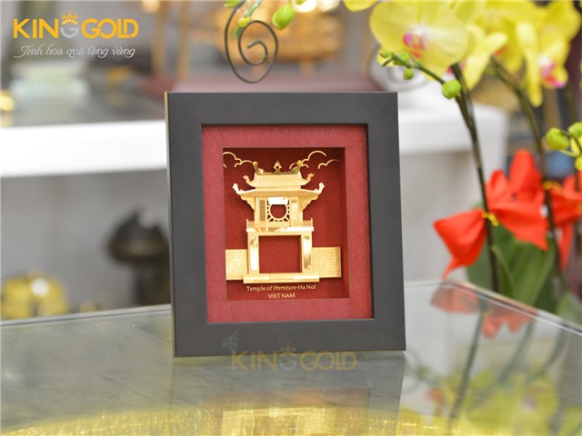 Tranh Khuê Văn Các dát vàng 24k