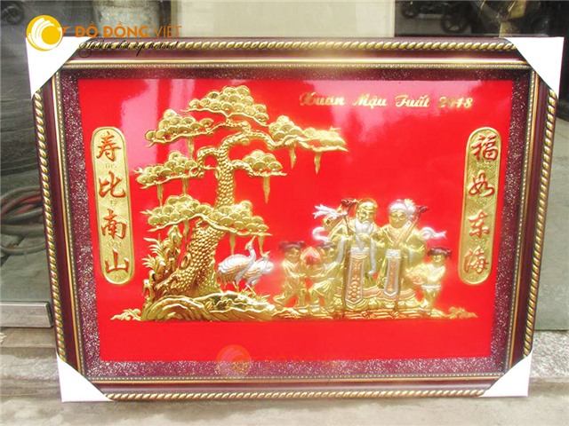 Tranh mừng thọ ông bà ( Song cụ ) giá rẻ dưới 1 triệu