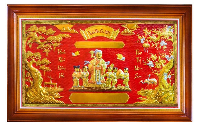 Tranh mừng thọ cụ bà giá rẻ KT 70x110cm