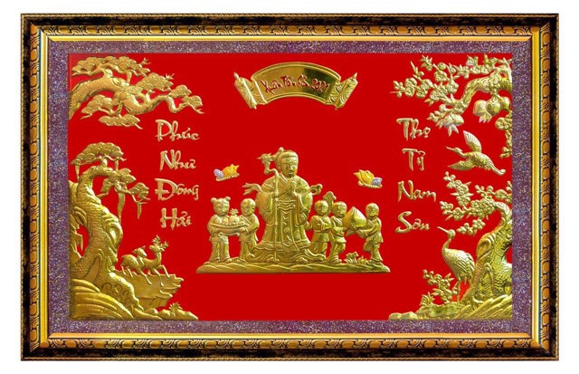 Tranh mừng thọ cụ bà giá rẻ dưới 1 triệu, 2021 tân sửu