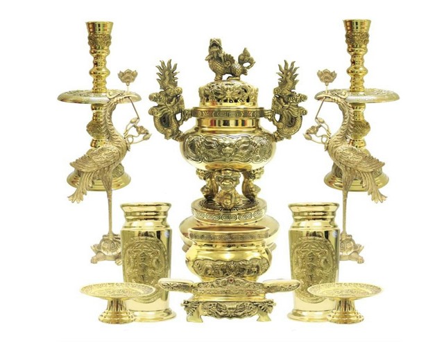 Bộ lư Dapha cho ban thờ 1m97, 2m17 kích thước 70 cm