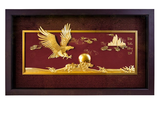 Tranh Đại Bàng dát vàng 24k