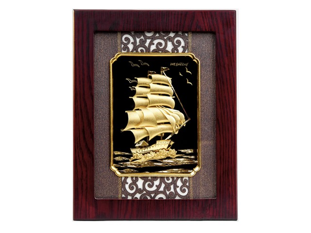 Tranh thuận buồm xuôi gió mạ vàng 24k