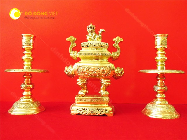 Lư đồng Vĩnh Tiến KT 42 cm