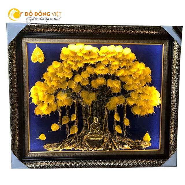 Tranh cây bồ đề mạ vàng 24k- quà tặng thiêng liêng và ý nghĩa