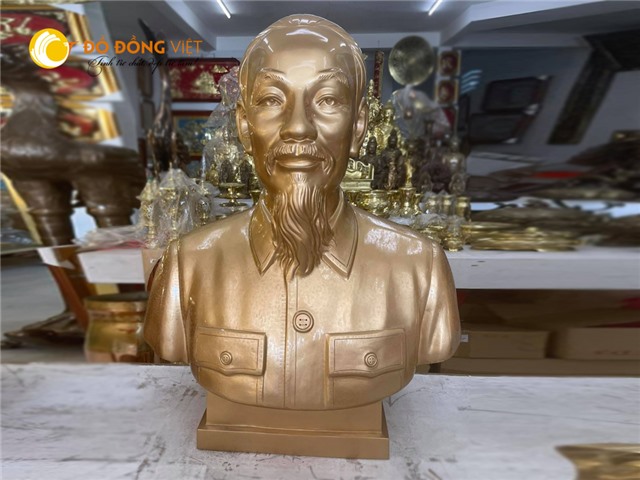 Báo giá đúc tượng Bác Hồ bán thân bằng đồng vàng 