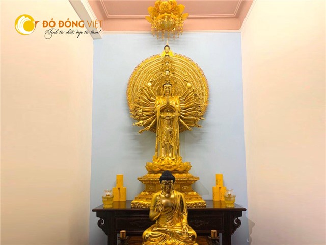 Đồ đồng Việt đúc tượng Phật bằng đồng mạ vàng theo yêu cầu
