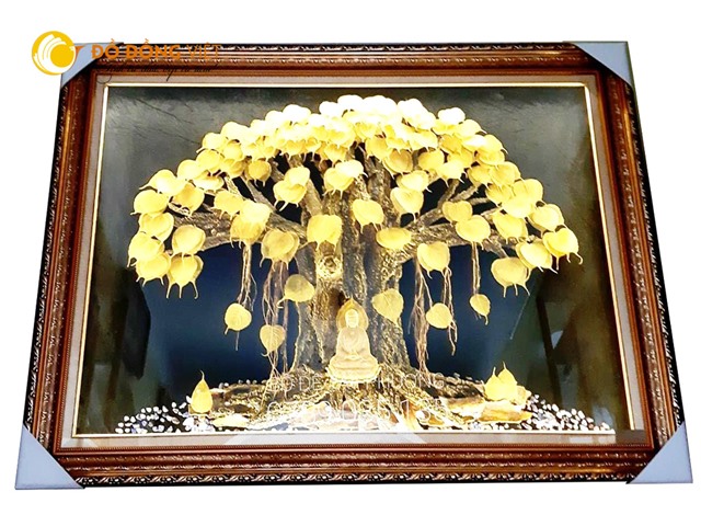 Tranh đồng cây bồ đề mạ vàng làm quà tặng, tranh đồng mỹ nghệ
