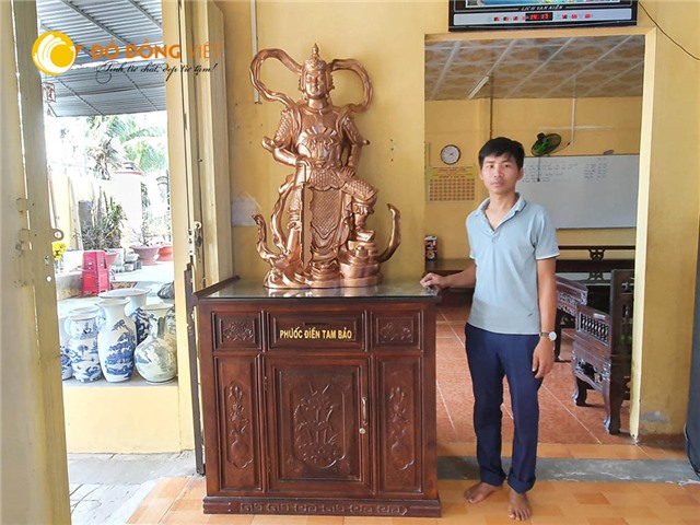 Đúc tượng Hộ pháp tiêu diện bằng đồng đỏ tại Đồ đồng Việt Cần Thơ