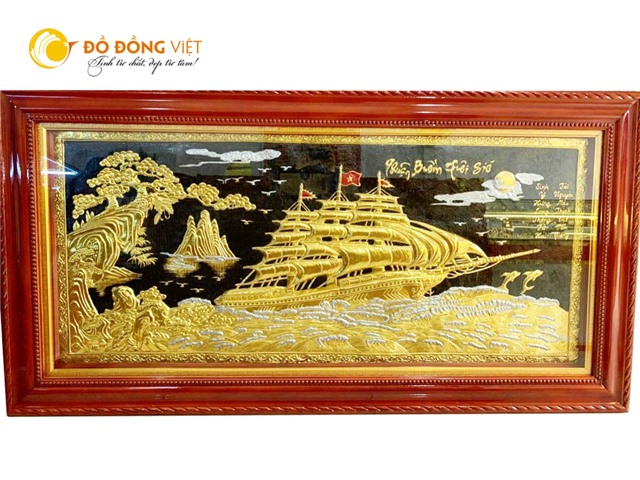 Tranh đồng thuận buồm xuôi gió làm quà tặng tân gia