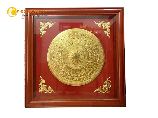 Tranh mặt trống đồng gò thủ công kích thước theo yêu cầu