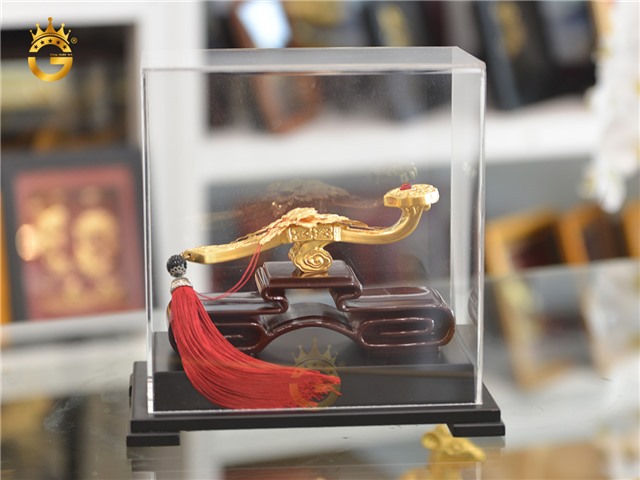 Gậy như ý mạ vàng làm quà tặng sếp