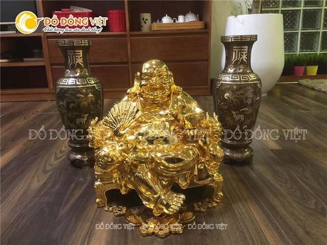 Tượng Phật Di Lặc mạ vàng đẹp tinh xảo