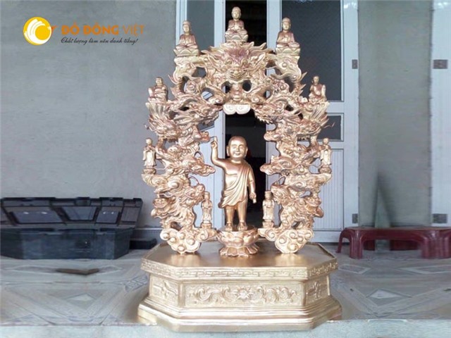 Đồ đồng Việt đúc tượng Phật đản sinh theo yêu cầu