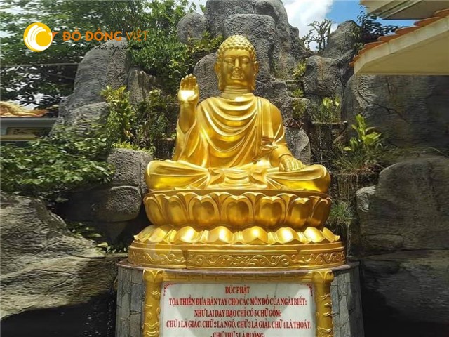 Đúc tượng Phật đồng, đúc tượng Phật Thích Ca bằng đồng mạ vàng