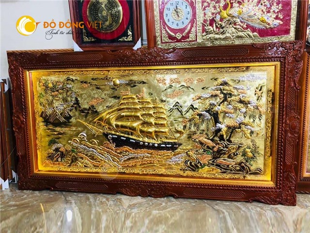 Quà tặng tranh đồng thuận buồm xuôi gió 