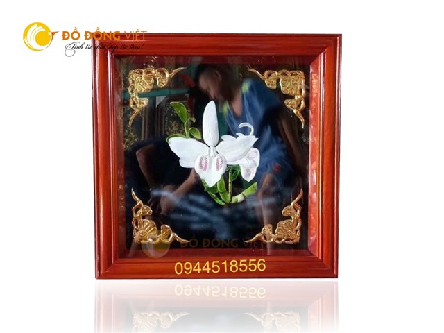 Quà tặng tranh đồng hoa lan đẹp tinh xảo