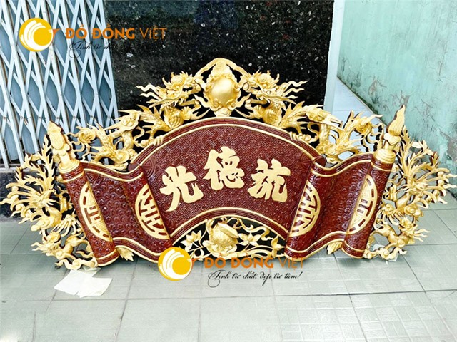 Dát vàng cuốn thư câu đối theo yêu cầu tại Đồ đồng Việt Cần Thơ