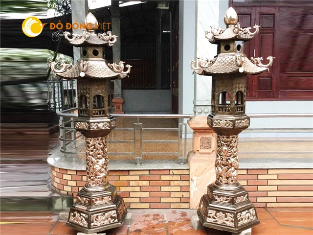 Địa chỉ đúc đèn đồng ngoài trời cung tiến đình chùa