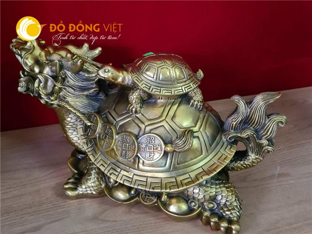 Tượng long quy bằng đồng