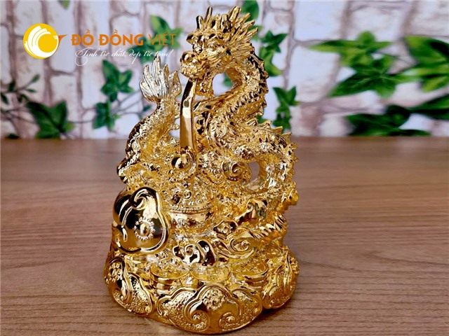 Tượng rồng phong thủy mạ vàng 24k tại Đồ đồng Việt Cần Thơ