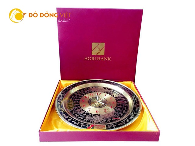 Đồng hồ mặt trống đồng làm quà tặng lưu niệm độc đáo