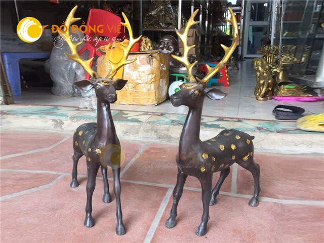 Giá bán tượng đôi hươu bằng đồng tại Tiền Giang