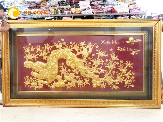 Tranh đồng xuân mai đắc lộc đẹp tinh xảo