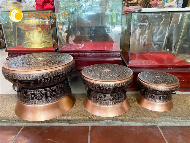 Trống đồng Đông Sơn lưu niệm bằng đồng đỏ