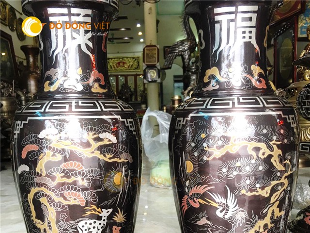 Lọ hoa khảm ngũ sắc đẹp tinh xảo từng chi tiết