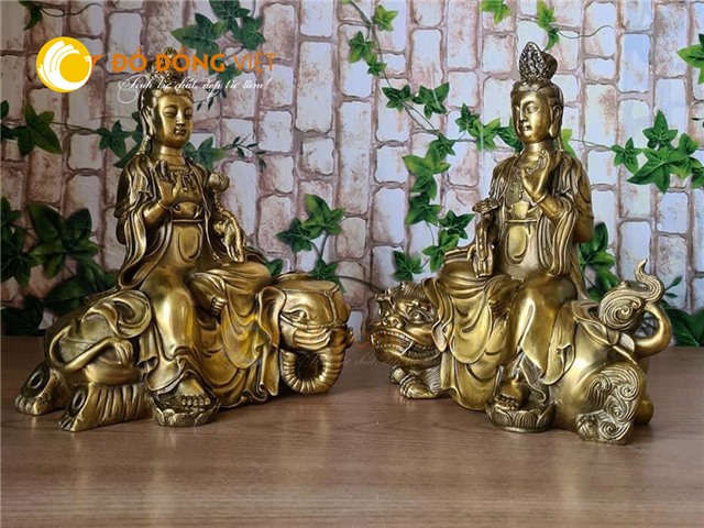 Đúc tượng đồng Văn Thù Bồ Tát và Phổ Hiền Bồ Tát