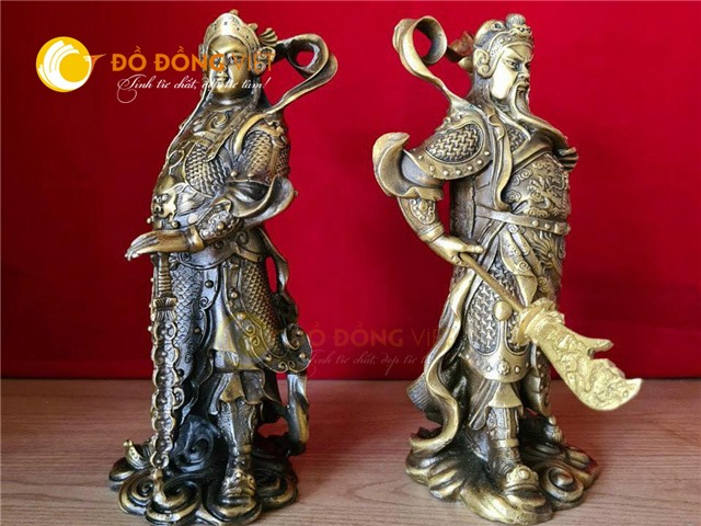 Cặp tượng đồng phong thủy Quan Công, Lưu Bị