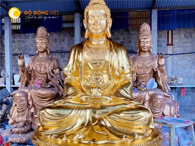 Dát vàng tượng phật tại Cần Thơ - Đúc tượng phật bằng đồng