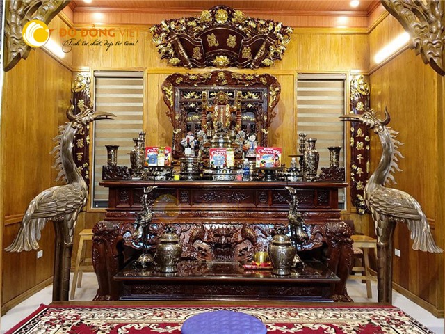 Hạc đồng thờ cúng cỡ lớn tại Đồ đồng Việt Cần Thơ