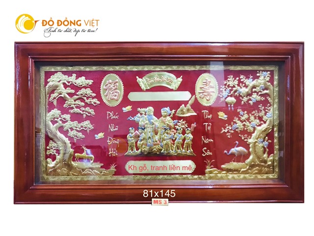 Tranh mừng thọ bằng đồng giá rẻ, tranh mừng thọ Xuân Nhâm Dần 2022