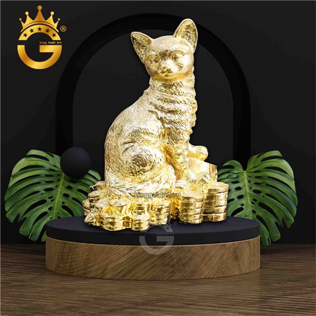 Vị trí thích hợp cho tượng mèo phong thủy mạ vàng 24k