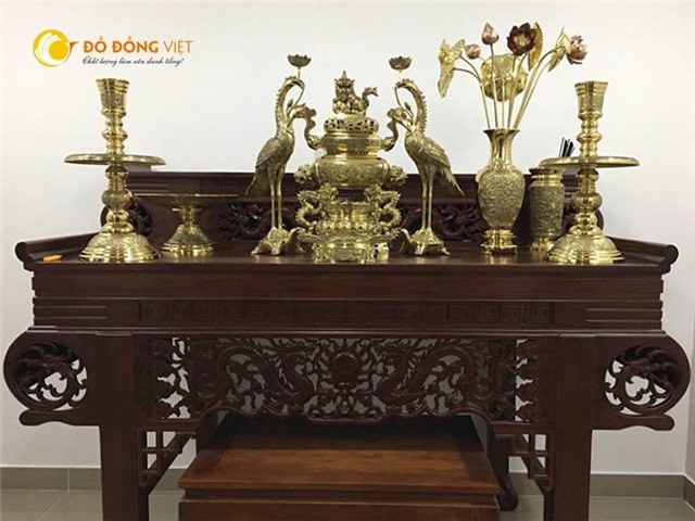 Bộ lư đồng Vĩnh Tiến vuông số 3