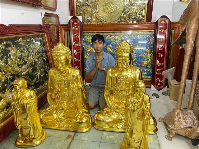 Địa chỉ đúc tượng Phật dát vàng theo yêu cầu tại Cần thơ