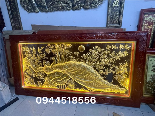 Tranh đồng Hoa khai phú quý mạ vàng 9999 cao cấp nhất tại Cần Thơ