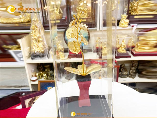 Nhành hoa lan mạ vàng làm quà tặng sếp nữ ý nghĩa