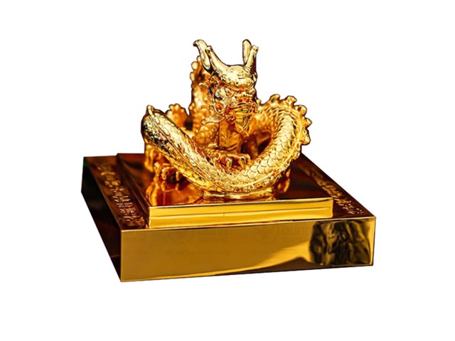 Ấn rồng mạ vàng 24k mẫu quà tặng độc đáo năm 2024