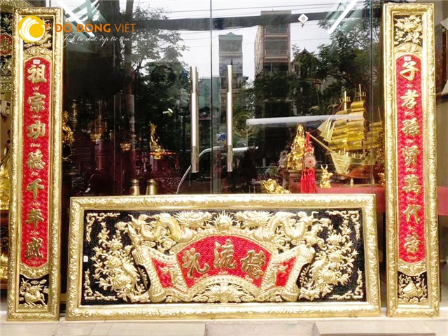 Bộ Hoành Phi Câu Đối Cho Ban Thờ 1m76