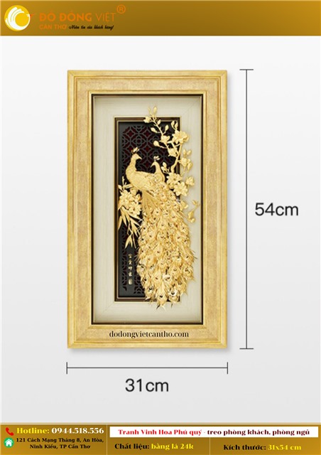 CẦU MONG GIÀU SANG, HẠNH PHÚC - SẮM NGAY TRANH VINH HOA PHÚ QUÝ VÀNG 24K