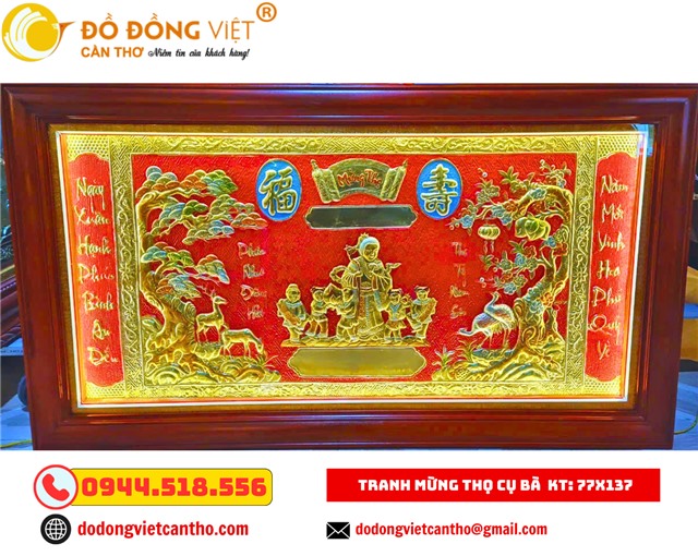 TRANH MỪNG THỌ BẰNG ĐỒNG - MÓN QUÀ THỂ HIỆN TẤM LÒNG HIẾU NGHĨA VÀ KÍNH TRỌNG