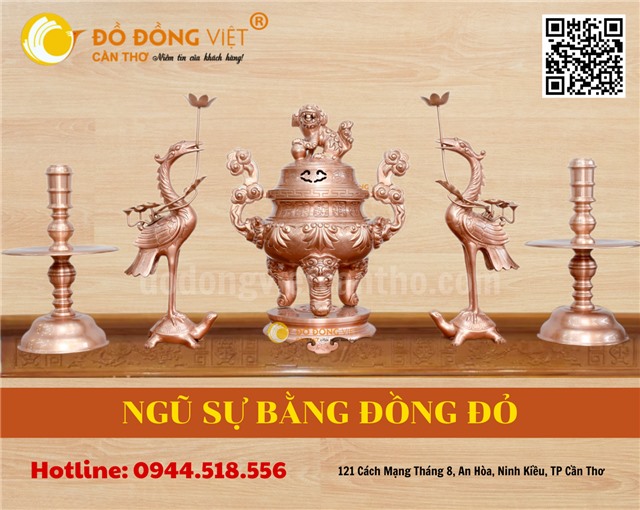 NGŨ SỰ BẰNG ĐỒNG ĐỎ – SỰ LỰA CHỌN TINH TẾ CHO KHÔNG GIAN THỜ CÚNG