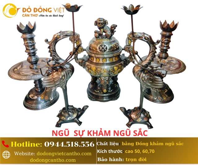 NGŨ SỰ KHẢM NGŨ SẮC – VẺ ĐẸP TINH HOA TỪ ĐỒNG NGUYÊN CHẤT VÀ 5 KIM LOẠI QUÝ HIẾM