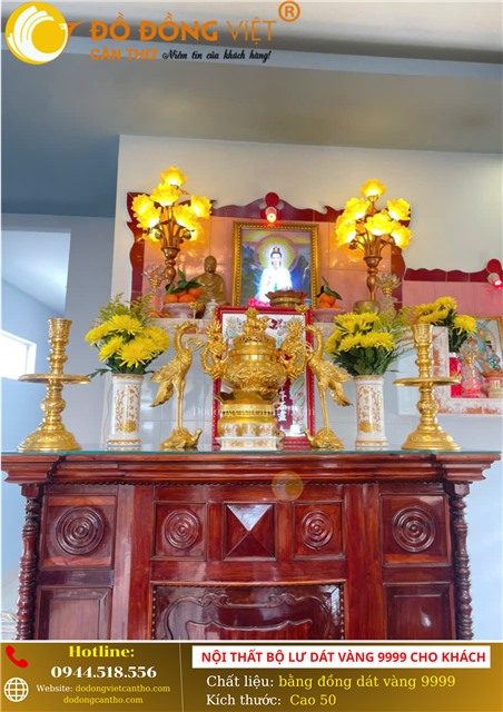 BỘ LƯ DÁT VÀNG 9999 – NỘI THẤT PHÒNG THỜ ĐẲNG CẤP