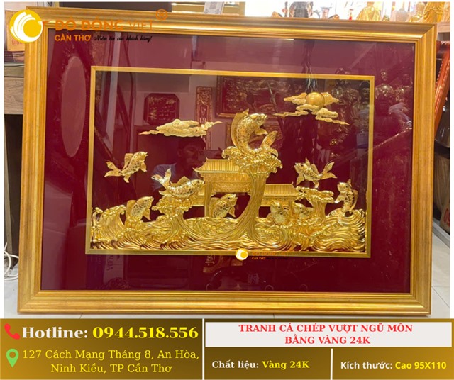 TRANH CÁ CHÉP VƯỢT VŨ MÔN – BIỂU TƯỢNG VƯỢT KHÓ THÀNH CÔNG, MAY MẮN ĐẦY NHÀ