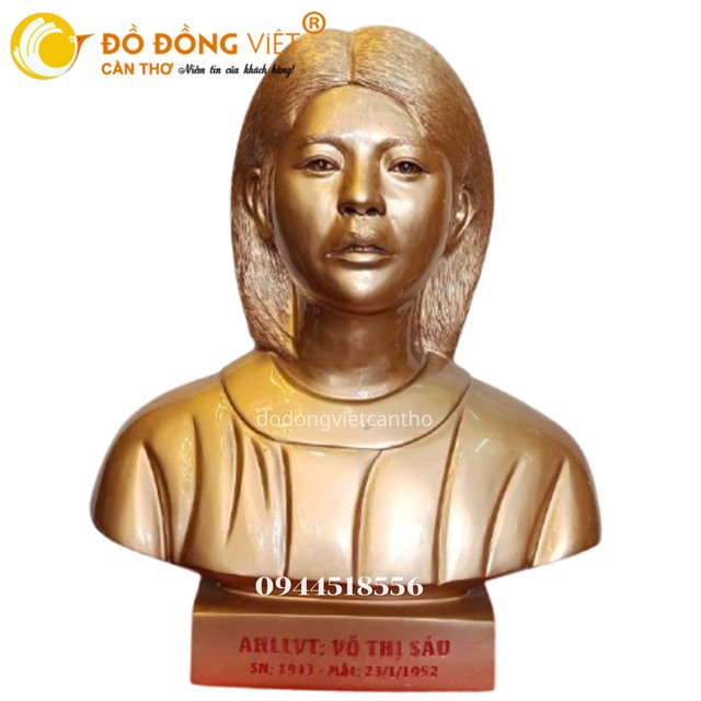 ĐÚC TƯỢNG CHÂN DUNG VÕ THỊ SÁU BẰNG ĐỒNG TẠI CẦN THƠ – TƯỢNG ĐÀI BẤT TỬ